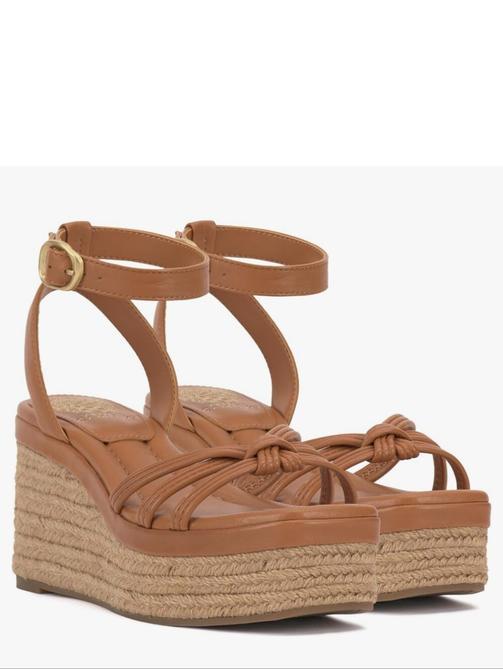 New w/Box Vince Camuto Loressa Genuine Leather Espadrille Platform Wedge Sandals
